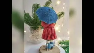 Авторская коллекционная игрушка на ëлку. Танюшка на прогулке.