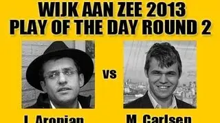 Wijk aan Zee 2013 Round 2 Play of the Day: Levon Aronian - Magnus Carlsen