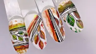 Дизайн ногтей осень 2019🍁 Простой маникюр гель лаком🍂