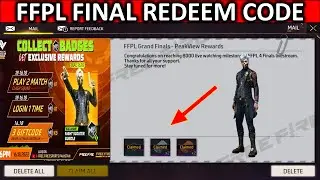 FFPL Final 2nd Redeem Code Free Fire | FFPL Final Redeem Code | FFPL Final Bundle Redeem Code