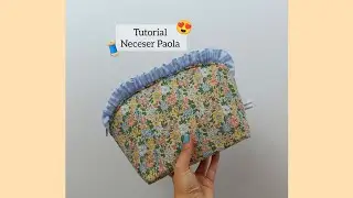 Neceser con volante 🧵| Patrón gratis en la descripción del vídeo 👇🏻