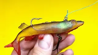 How to properly tie a wobbler or lure to a fishing line. Fishing knot uni knot