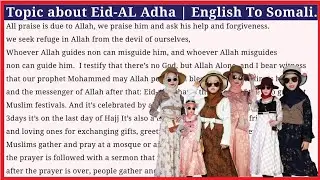 Cashar Ku Saabsan Ciidul Adxa + Free PDF || English To Somali