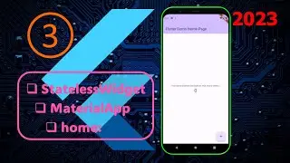 Flutter / New App PJ / #3 / Emulator / StatelessWidget & MaterialApp / Beginner