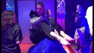 Drunk (?) Celine Dion dances in a gay club & on a gorilla