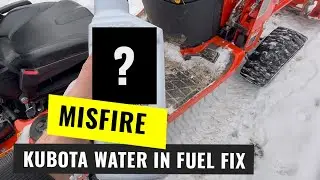 My Kubota BX23s is misfiring and loss of power -  Water in the fuel fix