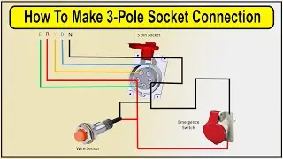 How To Make 3-pole socket connection | 3 phase socket installation
