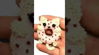 КотЯпончик из бисера. Амигуруми. Мастер класс.