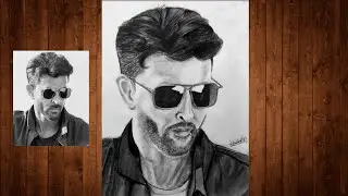 How to draw Hrithik roshan portrait sketch only graphite pencil