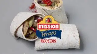 RECETA WRAP VEGANO DE VERDURAS A LA PLANCHA, HUMMUS Y HIERBABUENA | MISSION WRAPS ESPELTA Y AVENA