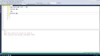 Using the GO command In SQL Server Management Studio