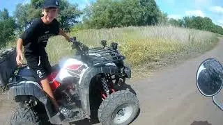 Покатушка на ИЖ Планета 5 и Квадроцикл | слетела цепь на 200 км/ч