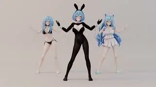 [MMDホロライブ] 常闇トワ/MEMEME!