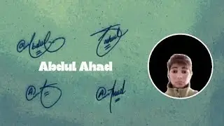 Abdul Ahad name signature style with arooj