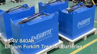 Enerbyte 38.4V 840A lithium forklift batteries are designed for use in Crown forklift.