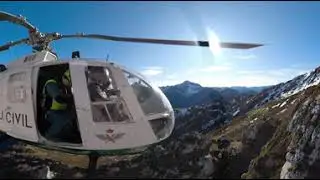 GUARDIA CIVIL UNIDAD UHEL Y GREIM MANIOBRAS EN EL FUSU LA MUYER DE TIATORDOS. PICOS DE EUROPA.