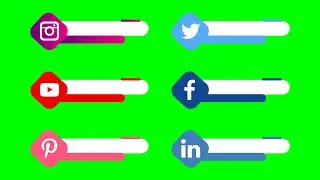 Green Screen Social Media Lower Third | Lower thirds | Green Screen | Best Lower Thirds