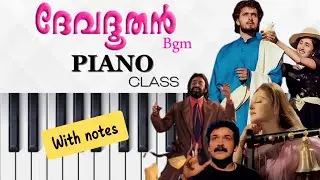 Aleena BGM Piano Tutorial | Devadoothan Movie | Easy Piano Lessons