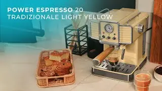 Espresso maker Power Espresso 20 Traditional Light Yellow with 20 bars and thermoblock