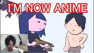 What. I'm now anime. (Reaction with discord girl)
