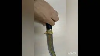 Нож Батыр с золочением и литьем