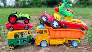 On the bitter melon tree auto rickshaw, tractor, Jcb, police car body parts finding | auto rickshaw