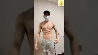 Handsome guy muscle 6 pack Tik Tok