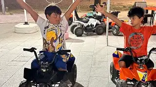 ATV VE AKÜLÜ ARABA YARIŞTIK COK EĞLENÇELİ 🤗#kesfet #shorts #short #funnyshorts