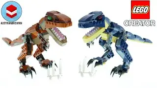 LEGO Creator 77940 + 77941 Mighty Dinosaurs in brown and blue - LEGO Speed Build Review