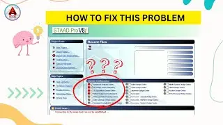 How to Fix This Problem? | Staad Pro Tips