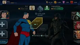 SUPERMAN (Classic) vs THE FLASH (Reverse) , GREEN ARROW, POISON IVY (Flora)☠️ InJustice 2 Mobile