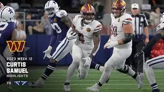 Every Curtis Samuel Catch From his 100-Yard Game | Washington Commanders | NFL Week 12