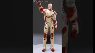 Demo anim rig iron man in Blender Eevee 😅