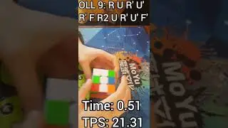 OLL 9 in 0.51 and 21 TPS! #shorts