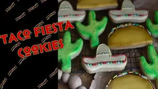 Fiesta cookies! Taco 🌮 hat and cactus 🌵
