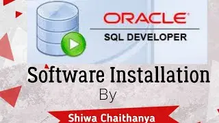 sql developer s/w installation