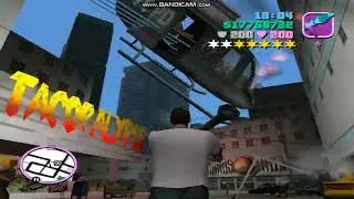 GTA Vice City (Modded) - Rocket Rampage With Weird Police Helicopter Glitch At The End.