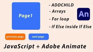 Adobe Animate CC 2022 - JavaScript  - addChild + Arrays - Image gallery type Project - HTML5