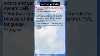 50  What are the different types of errors in JavaScript