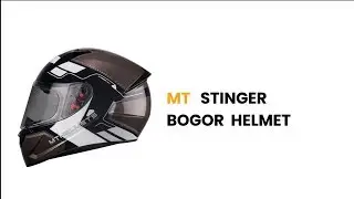 MT STINGER BOGOR HELMET GLOSS BLACK WHITE  | MT HELMET 360º VIDEOS | HELMET REVIEW