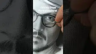 Porträt von Johnny Depp gemalt nach Foto von Stefan Pabst.