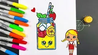 🍹 How to draw a summer Cocktail