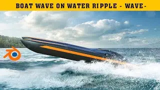 Boat wave on water | Dynamic Paint Waves Simulation | Tutorial