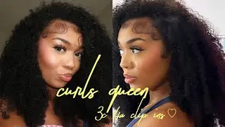 Transform your curls w/ CurlsQueen 22-inch 3C 4A Water Jerry Curly Clip-Ins♡
