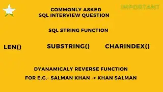 String Function in SQL || SQL Server || Charindex || Substring || Length 