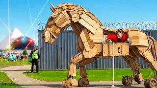 Sneaking Into Glastonbury Festival Inside A Trojan Horse