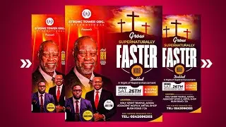 How to create a Church Flyer Design (FASTER) / PHOTOSHOP TUTORIAL.