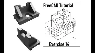 FreeCAD Tutorial | Exercise 14: Creation of the 3D Model from 2D Draft using PartDesign Workbench
