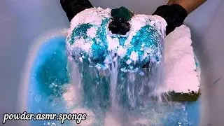 Aquamarine paste 🤗 Asmr squeezing sponge
