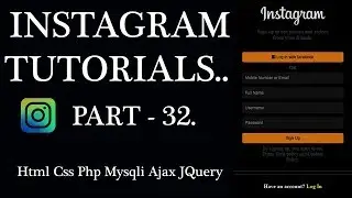 Instagram Tutorial Part-32: Design Edit Profile Page HTML CSS for android mobile, tablet and web.